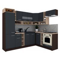 Bucatarie de Colt COSSY NEW 180-250 DR., Wenge / Decor 0164